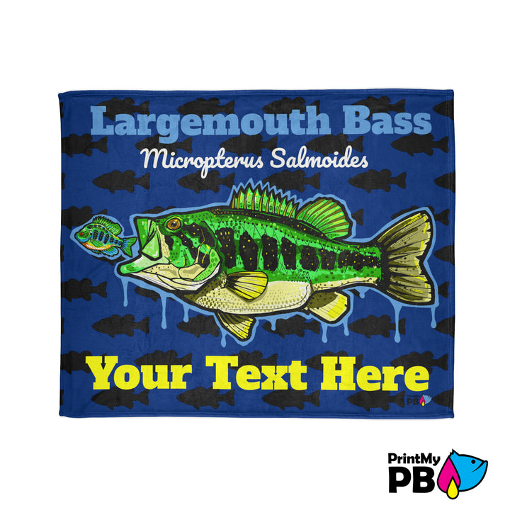 Personalized Largemouth Bass Blanket