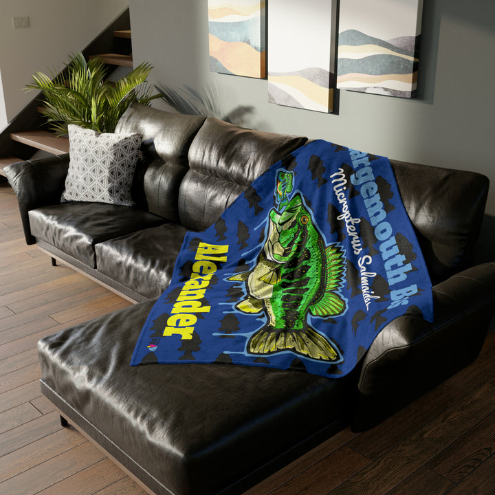 Personalized Largemouth Bass Blanket