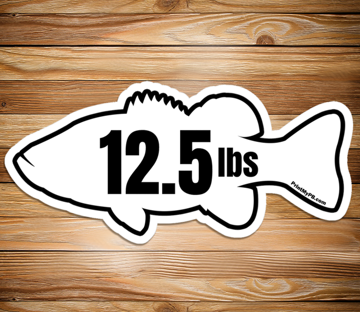 Personalized Largemouth Bass - Silhouette PB STICKER - PMPB