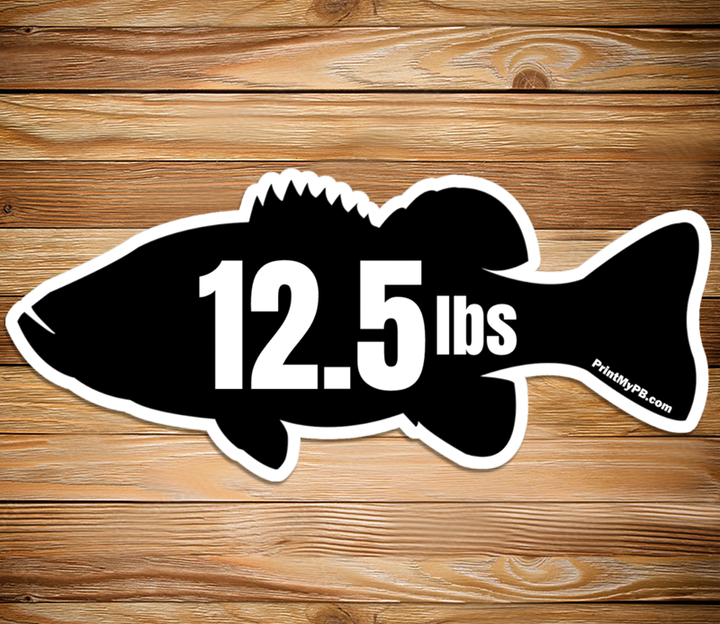 Personalized Largemouth Bass - Silhouette PB STICKER - PMPB