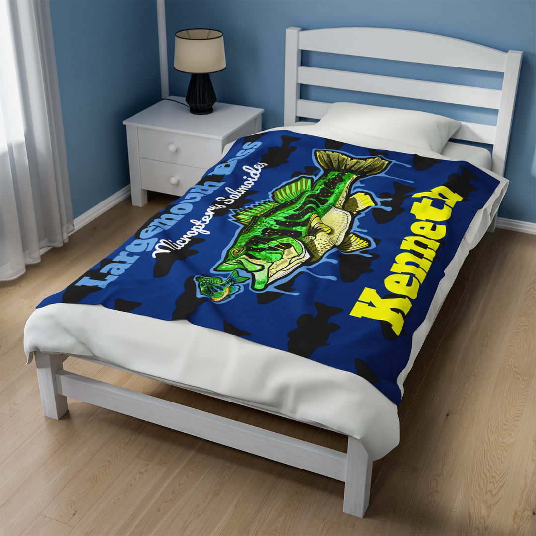 Personalized Largemouth Bass Blanket