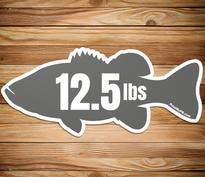 Personalized Largemouth Bass - Silhouette PB STICKER - PMPB